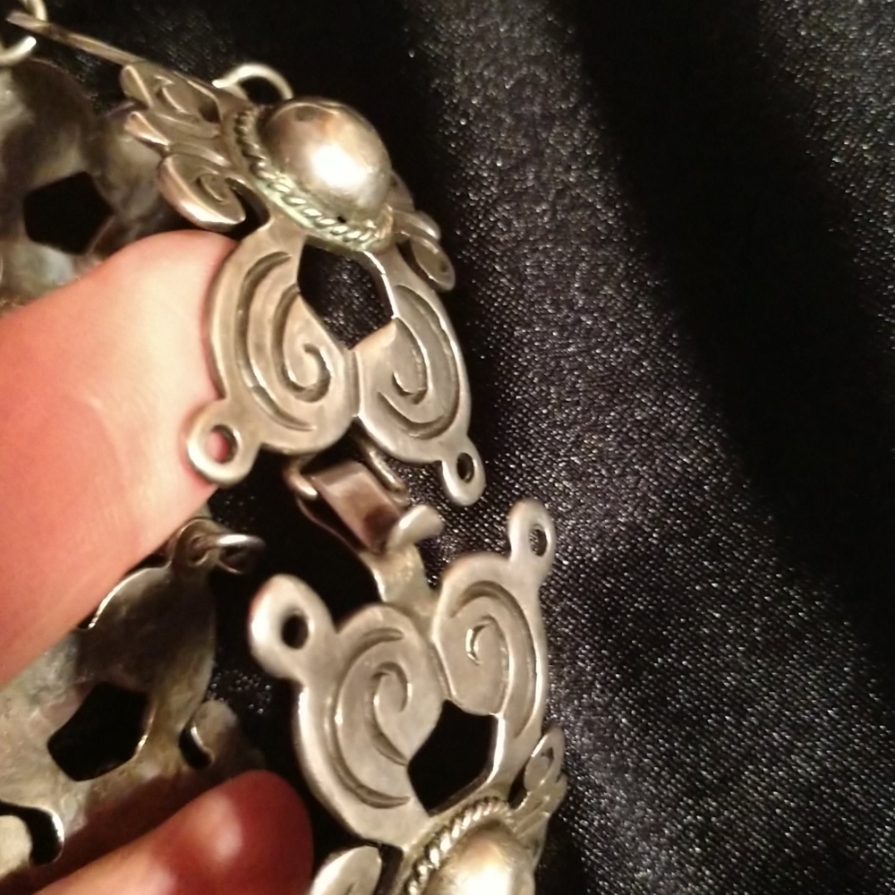 Vintage mexican silver bracelet. - Picture 7 of 7